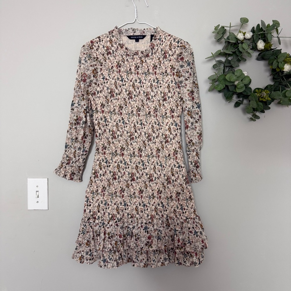 VERONICA BEARD Farha Smocked Mini Dress